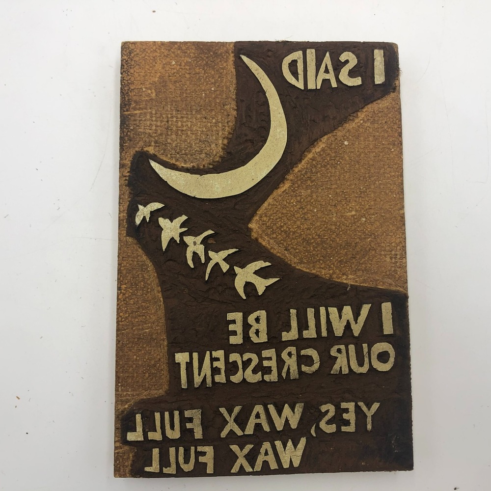 Vintage Speedball Printmaster Large 6x9 Wooden Printing Blocks Carved Stamp